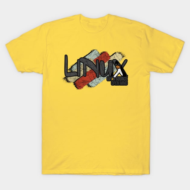 Linux Open Source Open Mind T-Shirt by guicsilva@gmail.com